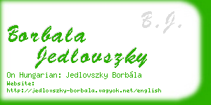 borbala jedlovszky business card